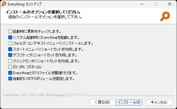 インストールオプションの初期値2
